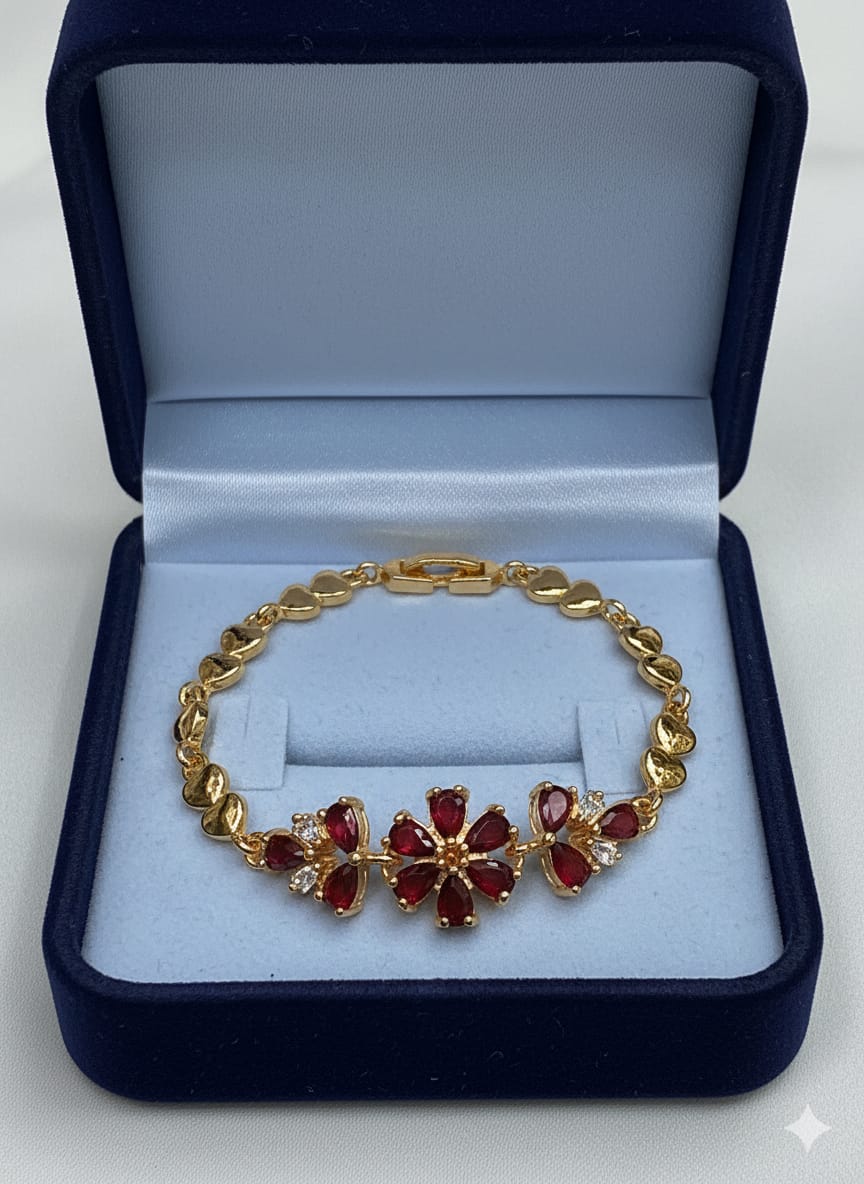 Crimson Blossom Bracelet