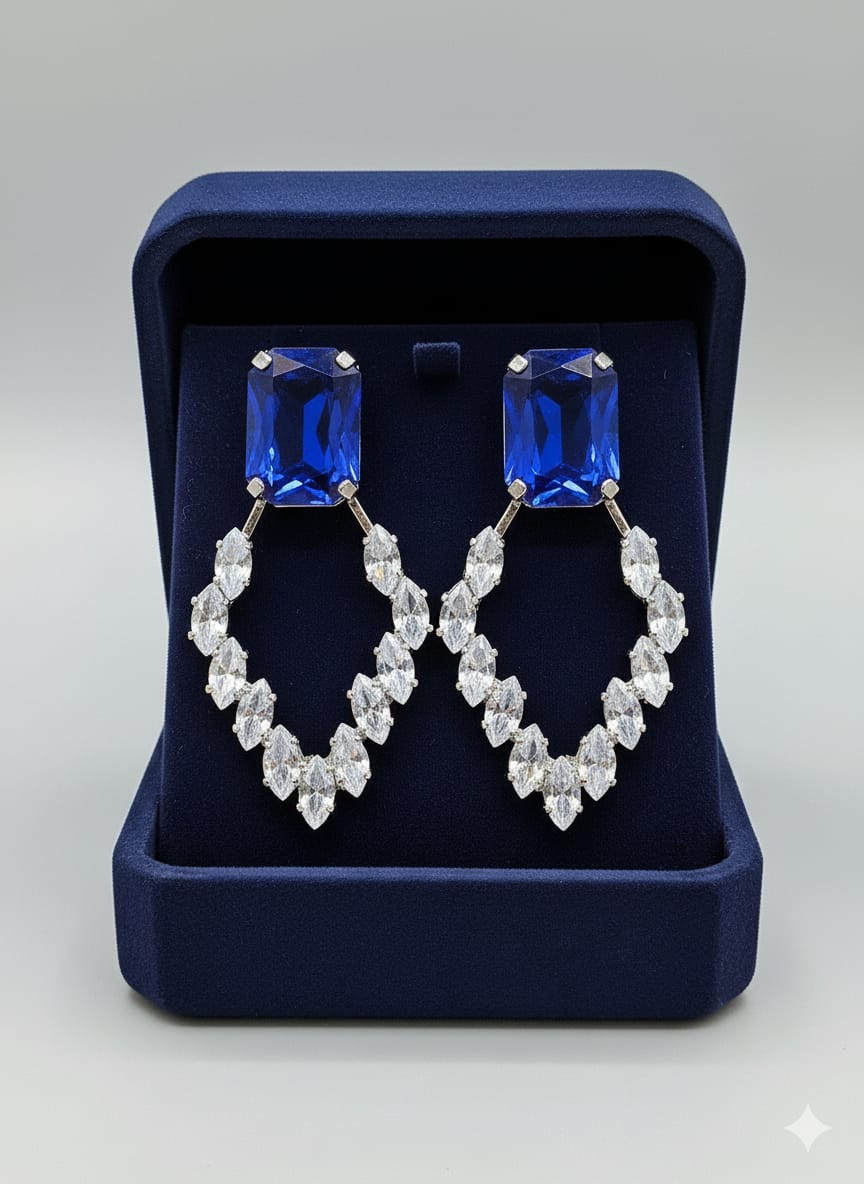 Sapphire Shine Jhumka.