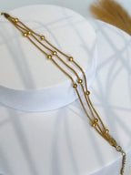 Stainless Steel Double Chain Ball Single Bracelet