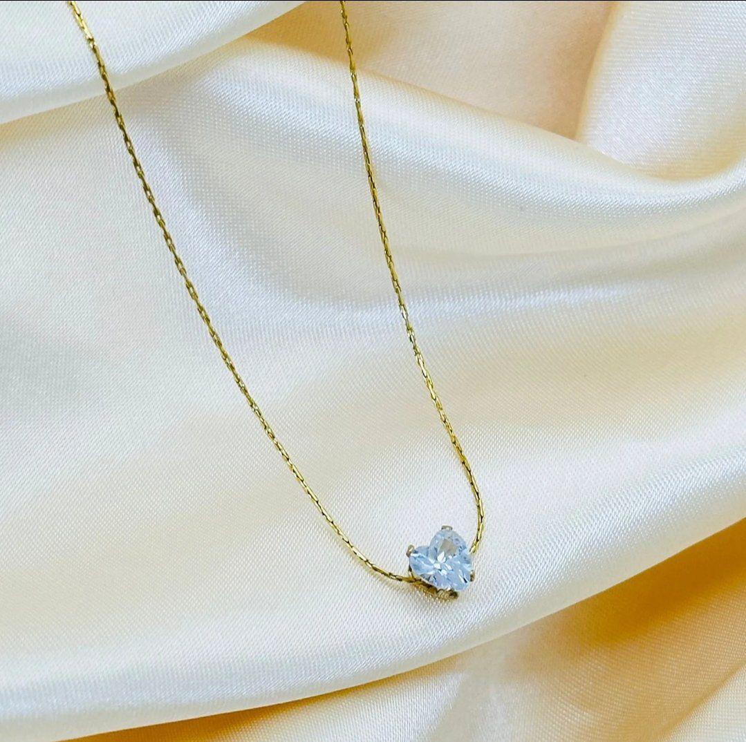 mini heart and tear drop nacklece